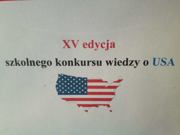 informacje dotyczące XV edycji konkursu wiedzy o USA