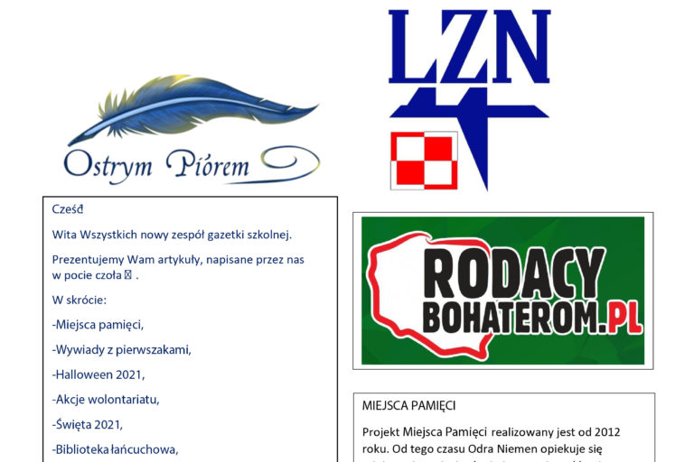 okładka gazetki szkolnej